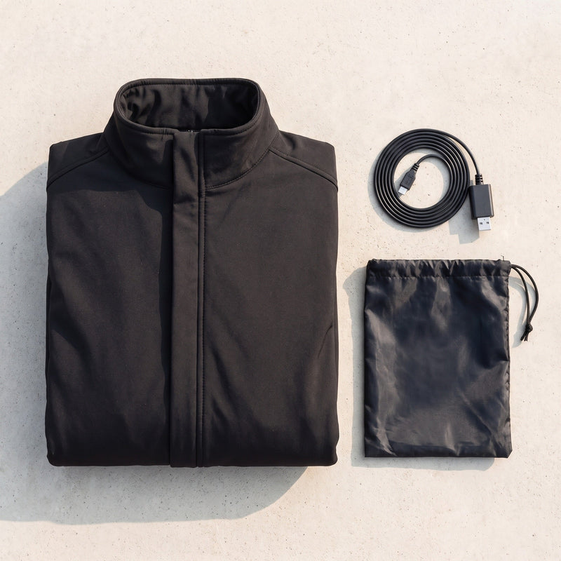 Men's Hooded Heated Coat with 24 Heat Zones, Wind-Resistant Quilt - product view 4 | Buffalo Gears