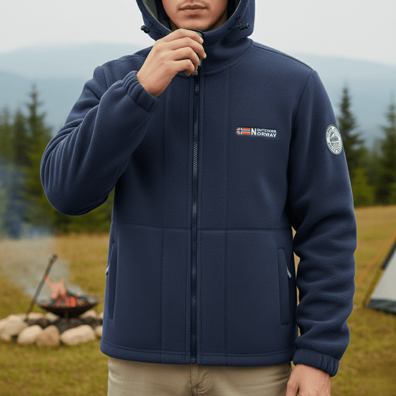 Men's Hooded Windproof Fleece Jacket for Cold Weather - product view 16 | Buffalo Gears