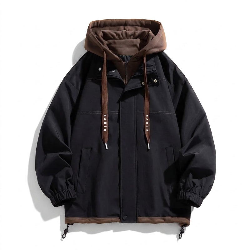 Men's Lightweight Insulated Hooded Jacket with Drawstring Hem - product view 6 | Buffalo Gears