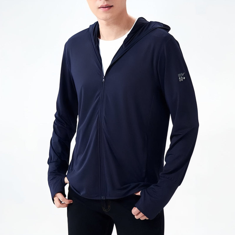 Men's Lightweight UPF 50+ Hiking Sun Hoodie Jacket - product view 4 | Buffalo Gears