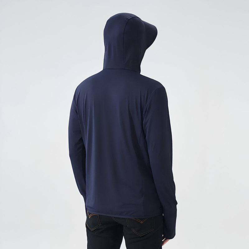 Men's Lightweight UPF 50+ Hiking Sun Hoodie Jacket - product view 7 | Buffalo Gears