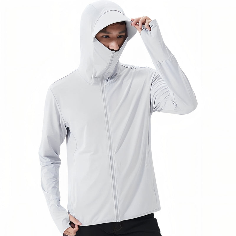Men's Lightweight UPF 50+ Hiking Sun Hoodie Jacket - product view 9 | Buffalo Gears