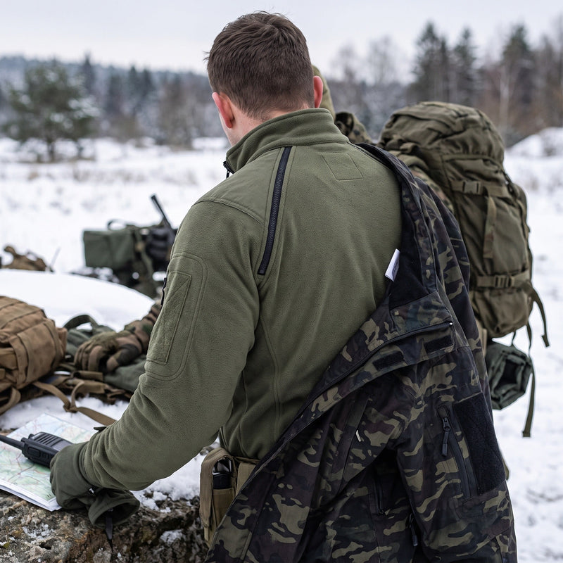 Men's Tactical Fleece Jacket for Mid-Layer Warmth - product view 5 | Buffalo Gears