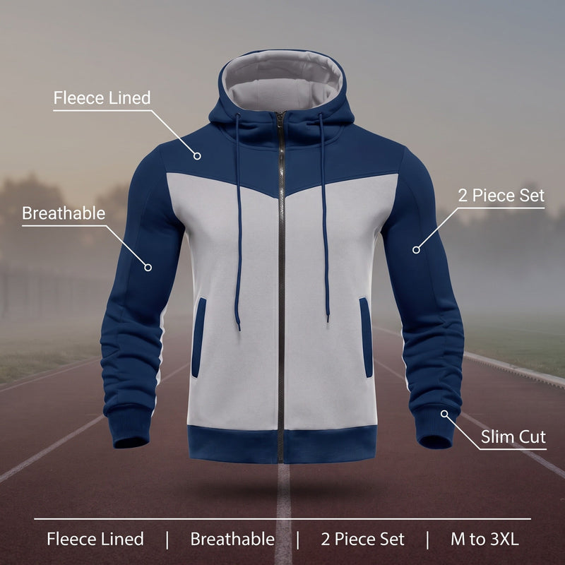 Men's Two Piece Tracksuit with a Breathable Fleece Lining - product view 2 | Buffalo Gears