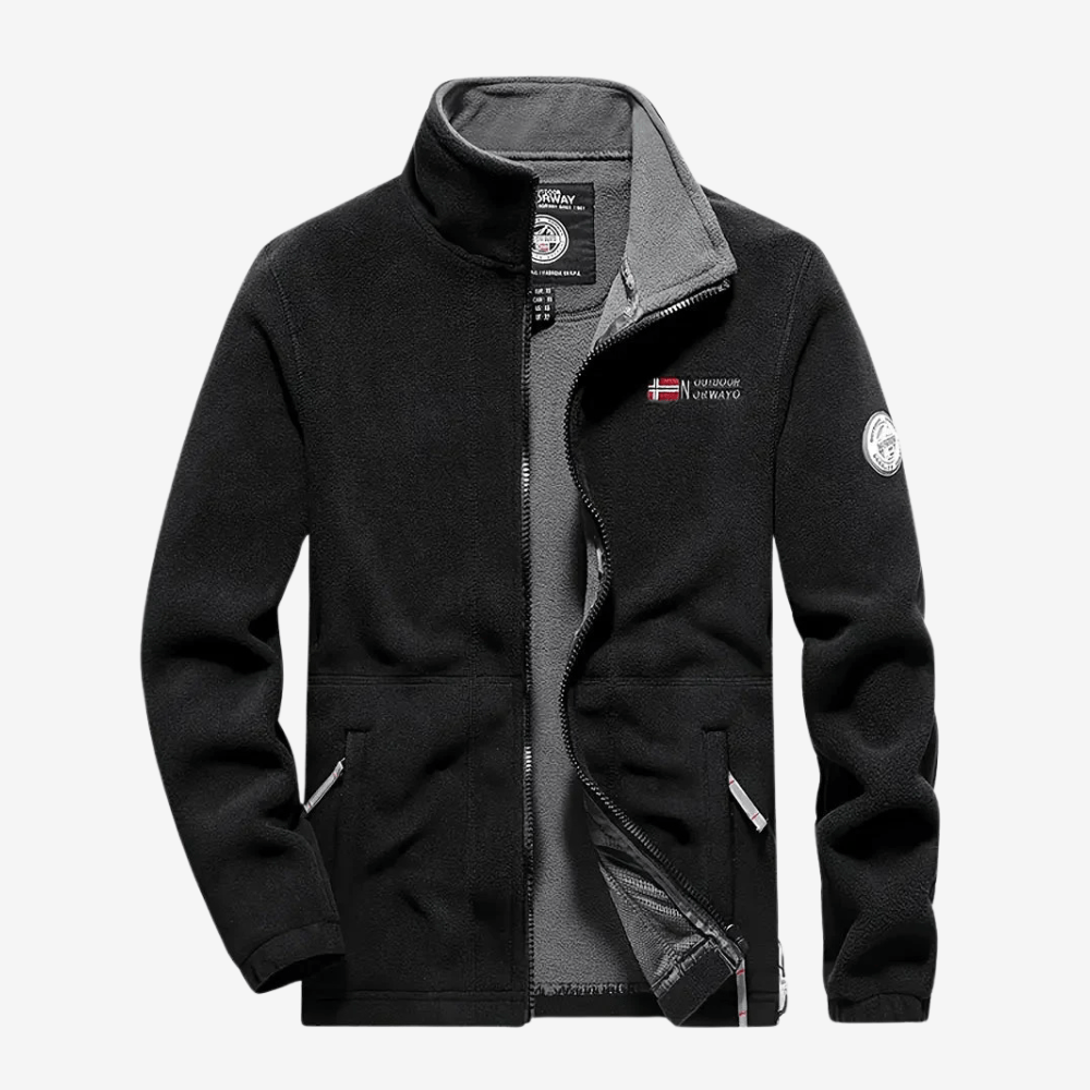 Men's Warm Fleece Jacket for Autumn and Winter Hikes - product view 1 | Buffalo Gears