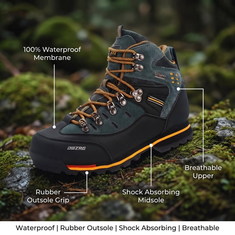 Men's Waterproof Trekking Boots with Shock-Absorbing Midsole - product view 2 | Buffalo Gears