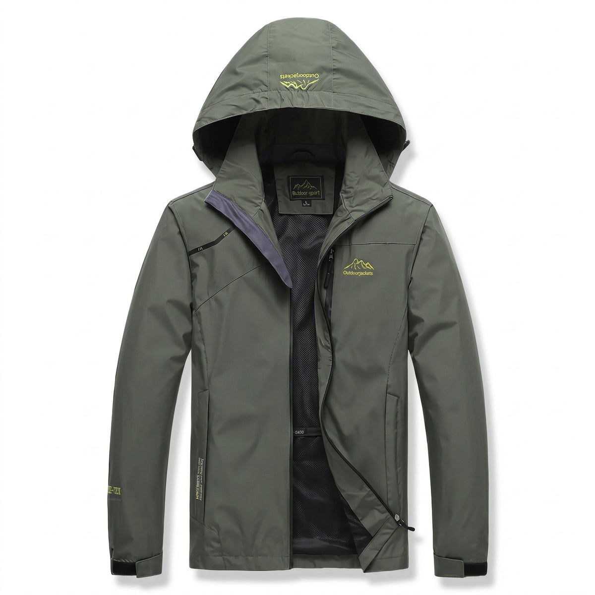 Men's Waterproof Windbreaker with Mesh Lining and Cuffs - product view 1 | Buffalo Gears