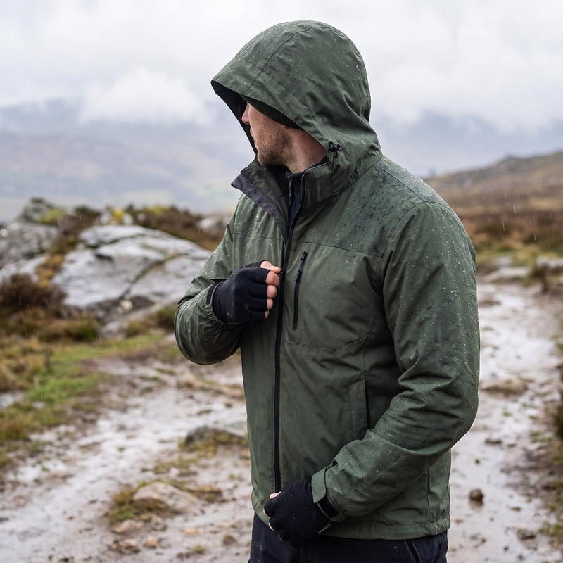 Men's Waterproof Windbreaker with Mesh Lining and Cuffs - product view 5 | Buffalo Gears