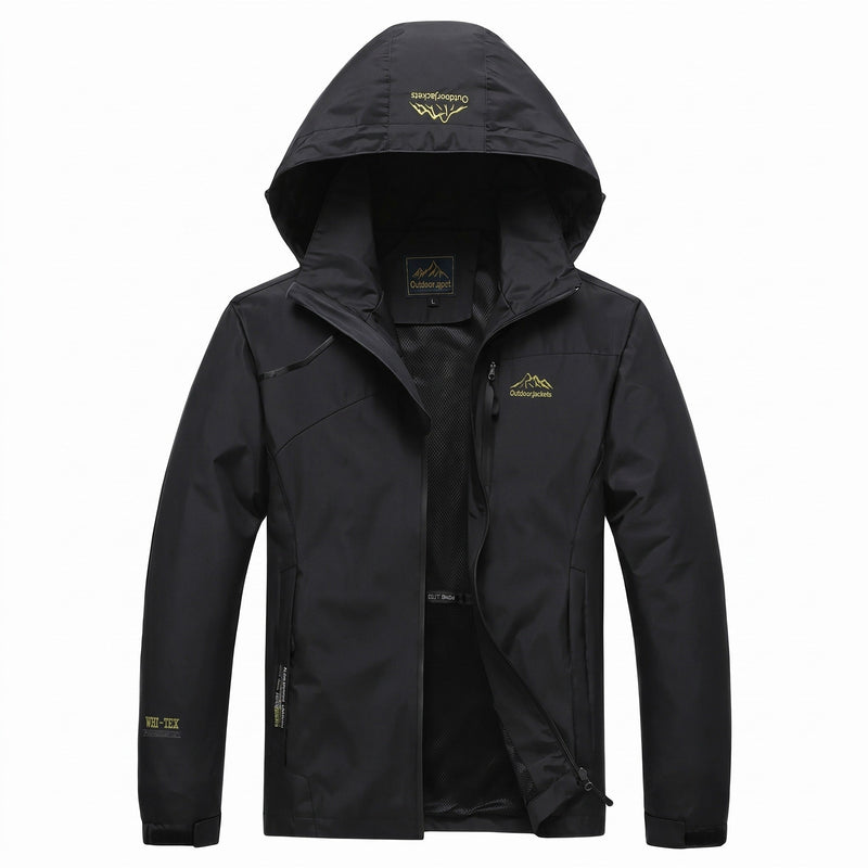 Men's Waterproof Windbreaker with Mesh Lining and Cuffs - product view 6 | Buffalo Gears