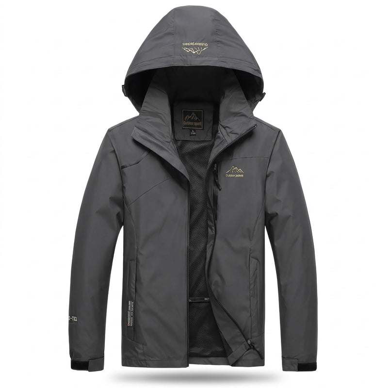 Men's Waterproof Windbreaker with Mesh Lining and Cuffs - product view 7 | Buffalo Gears