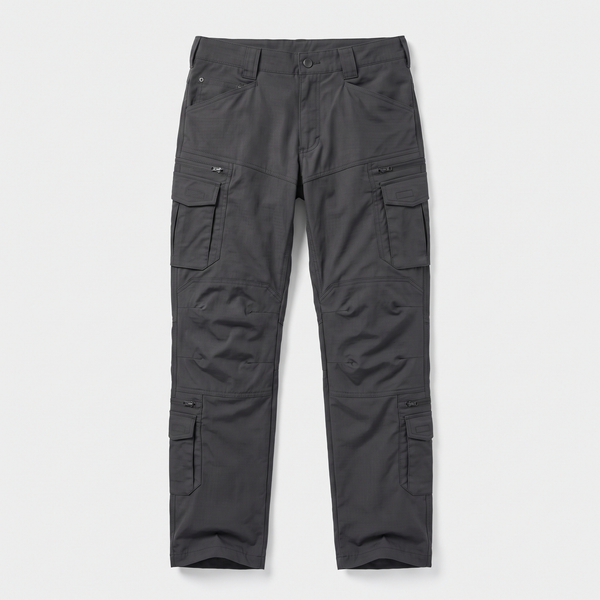 Men's Weather-Resistant Ripstop Cargo Trousers for Duty Wear
