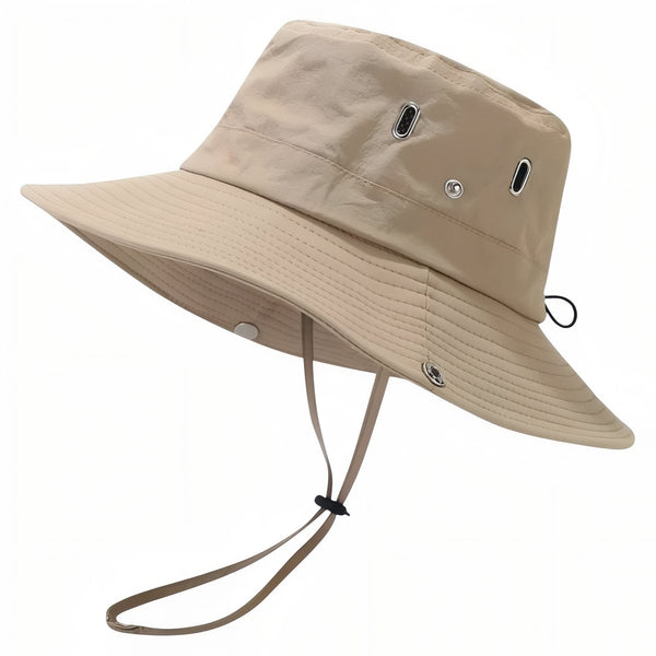 Men's Wide-Brim Bucket Hat with UPF 50+ Protection