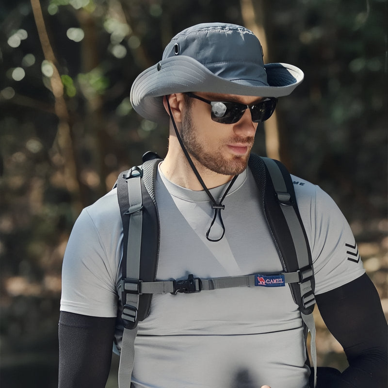 Men's Wide-Brim Bucket Hat with UPF 50+ Protection - product view 4 | Buffalo Gears