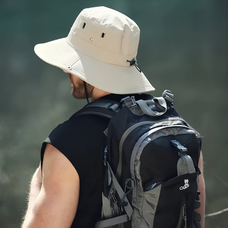 Men's Wide-Brim Bucket Hat with UPF 50+ Protection - product view 6 | Buffalo Gears
