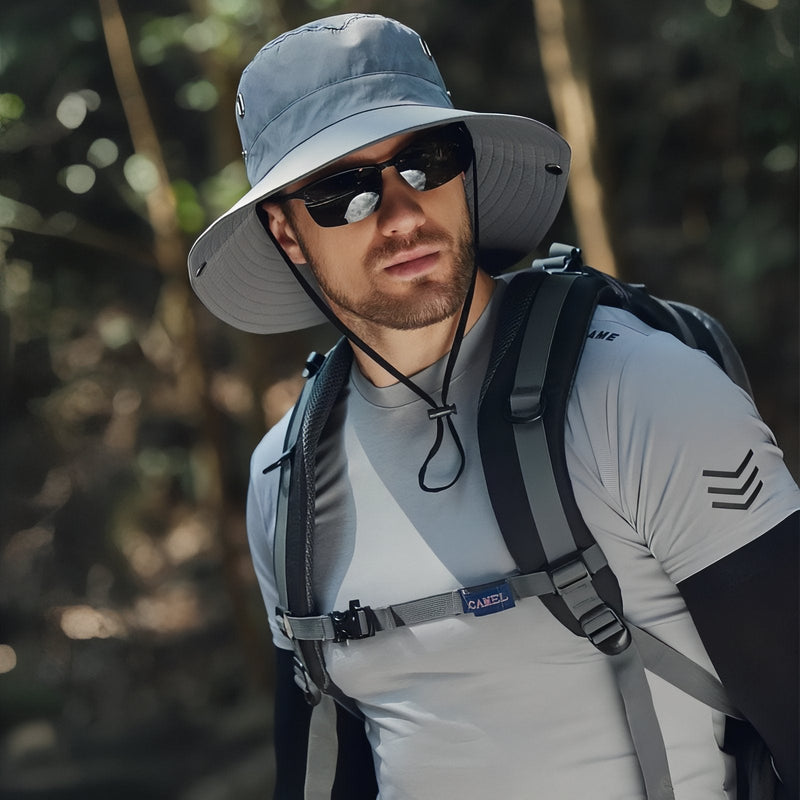 Men's Wide-Brim Bucket Hat with UPF 50+ Protection - product view 8 | Buffalo Gears