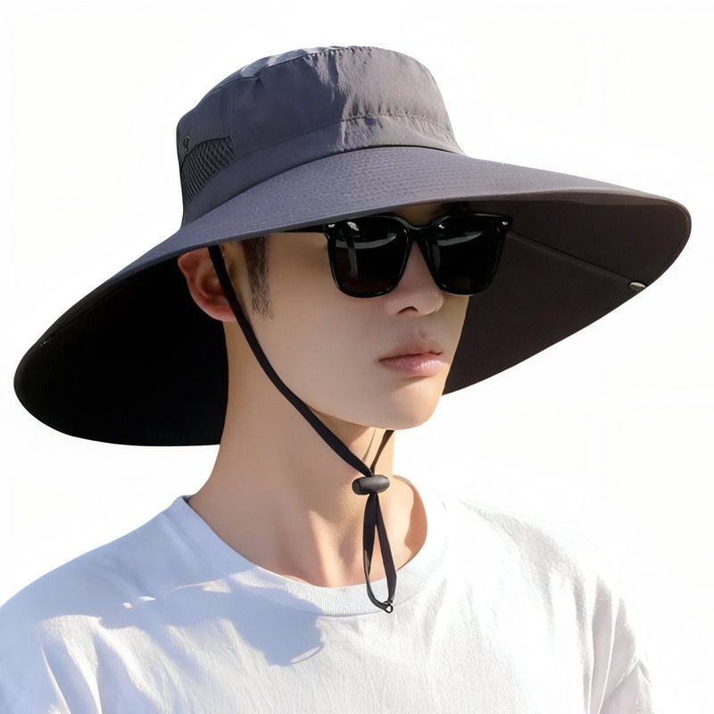Men's Wide-Brim UV Cap for Sunny Trail Days - product view 19 | Buffalo Gears