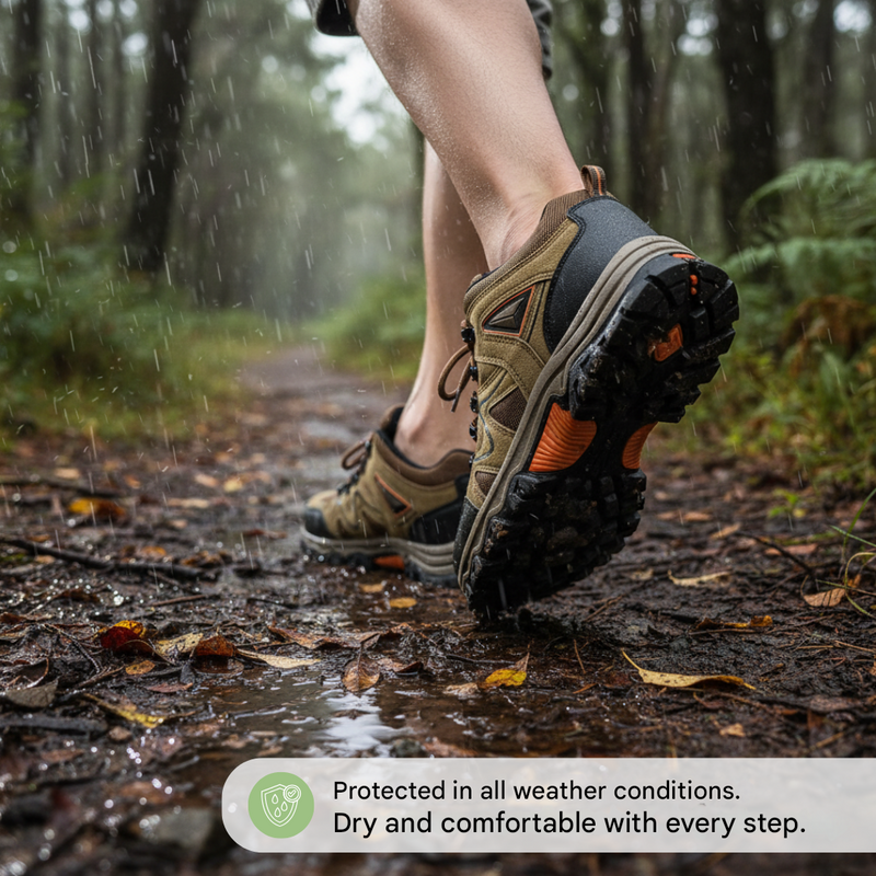 Men's Wide-Fit Waterproof Hiking Shoes for Outdoor Walking - product view 5 | Buffalo Gears