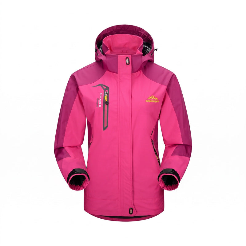 Mesh Lined Trekking Rain Jacket with Detachable Hood - product view 6 | Buffalo Gears