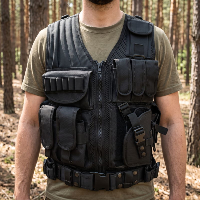 Modular Mesh-Vented Tactical Vest for Scenario Training - product view 2 | Buffalo Gears