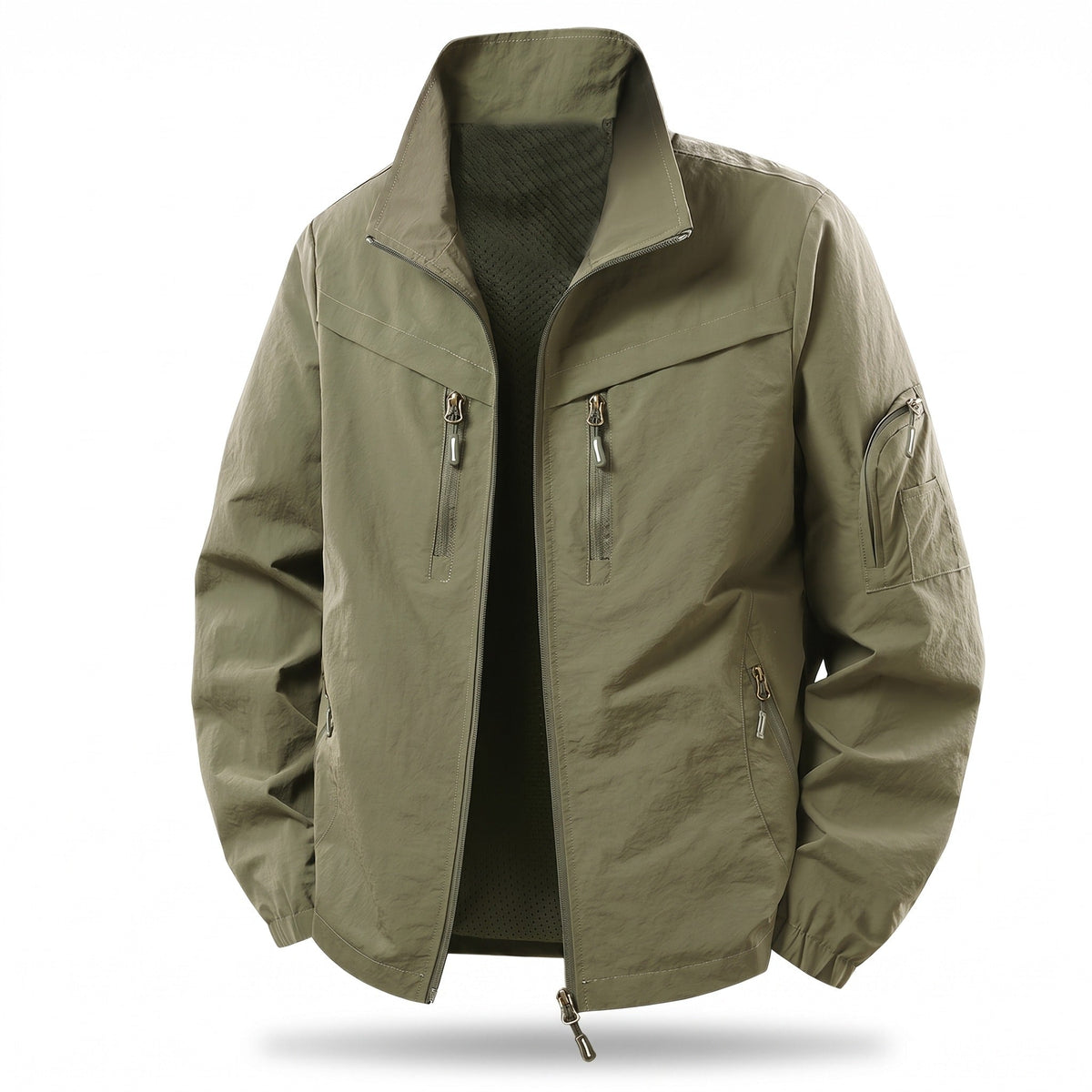 Nylon Cargo Jacket for Men with Arm Pockets - product view 1 | Buffalo Gears