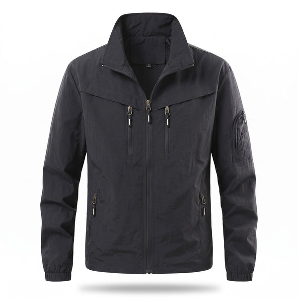 Nylon Utility Jacket for Men with Underarm Vents