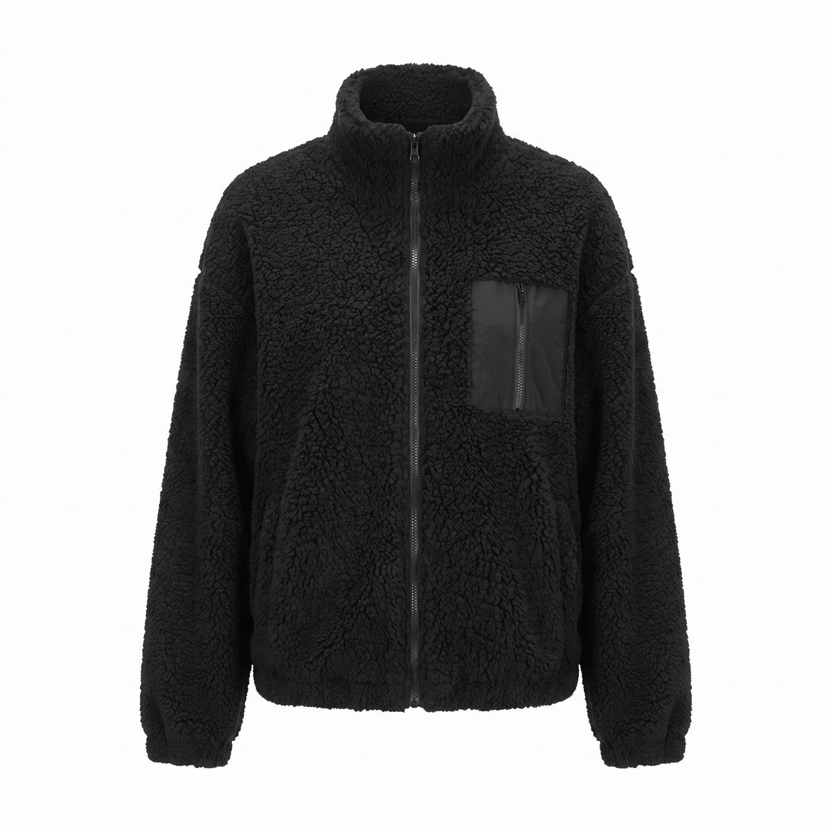Oversized Teddy Jacket for Women, Mandarin Collar - product view 1 | Buffalo Gears