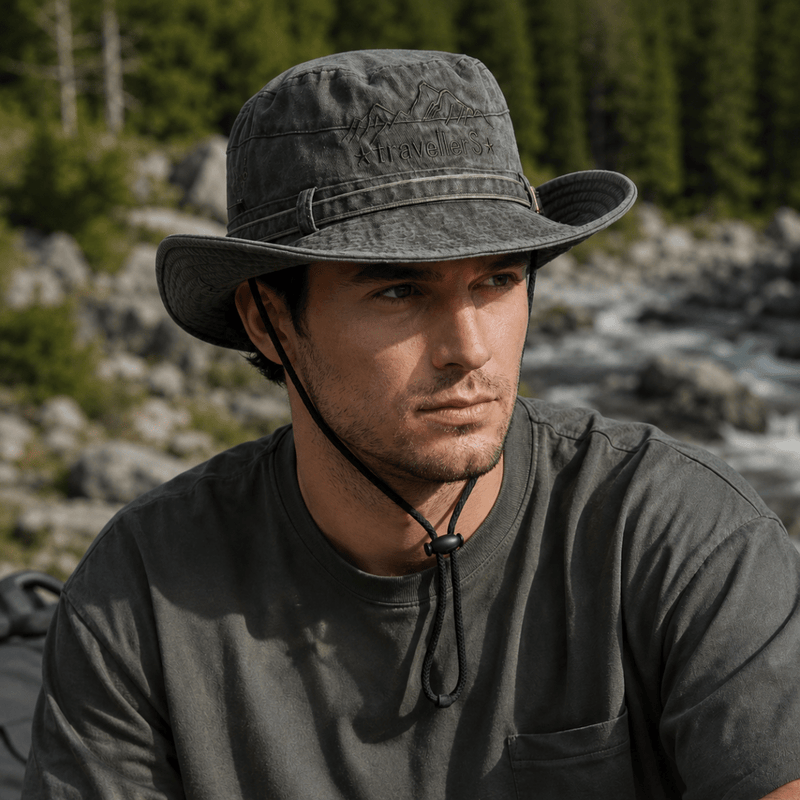 Packable Mesh Panama Hat for Summer Outdoor Wear - product view 3 | Buffalo Gears