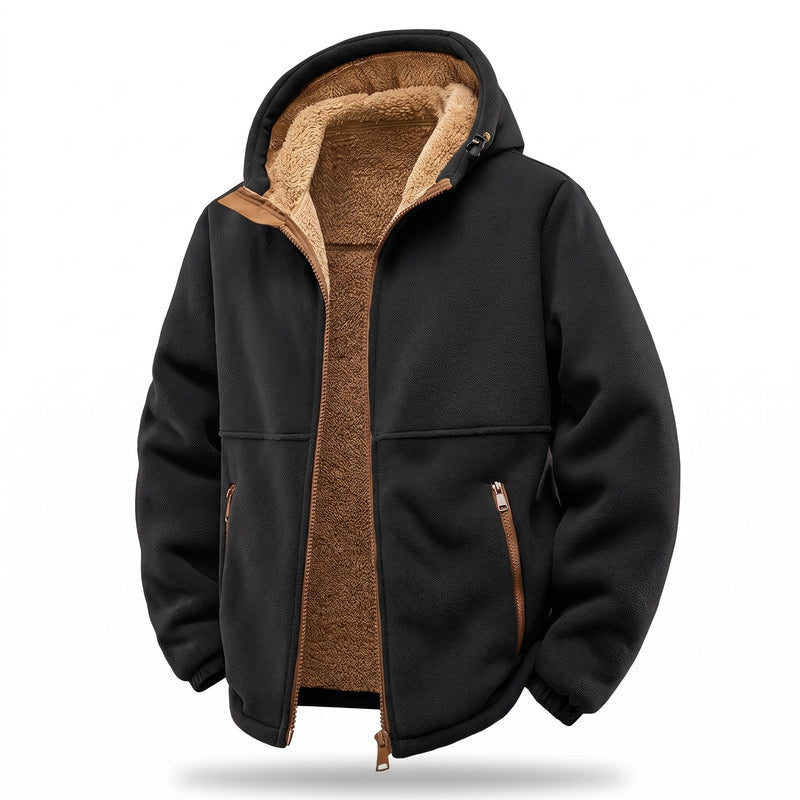 Padded Winter Jacket for Men with Hood and Pockets - product view 6 | Buffalo Gears