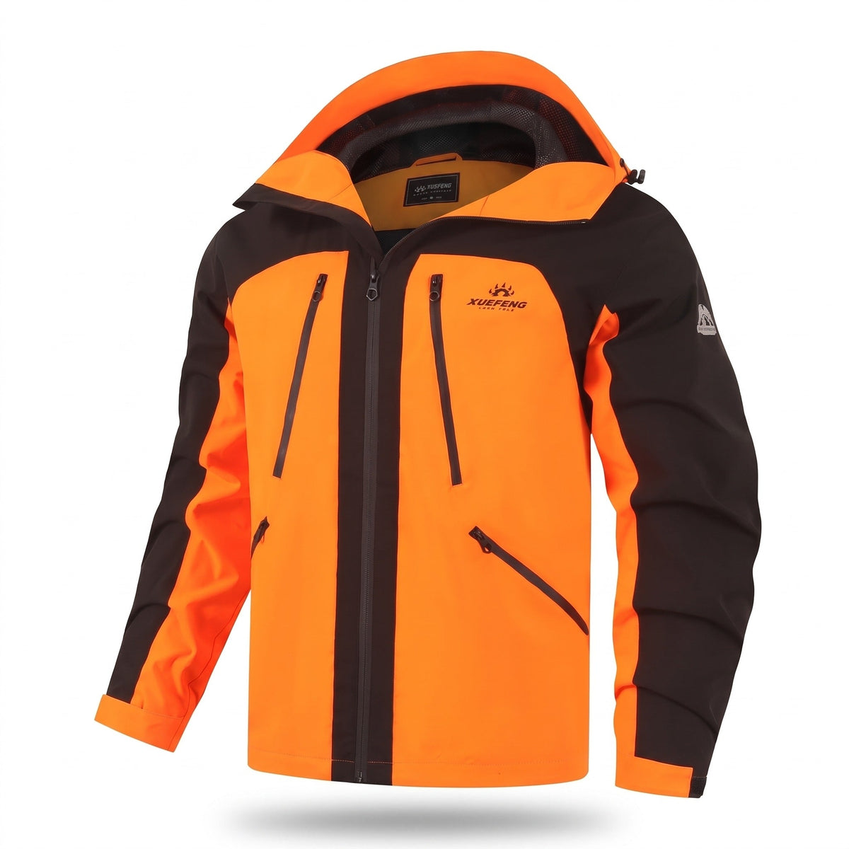 Patchwork Softshell Windbreaker for Men, Hooded - product view 1 | Buffalo Gears