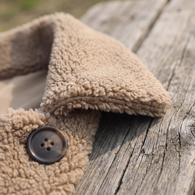 Plush Fleece Jacket for Men with Notch Lapel - product view 3 | Buffalo Gears