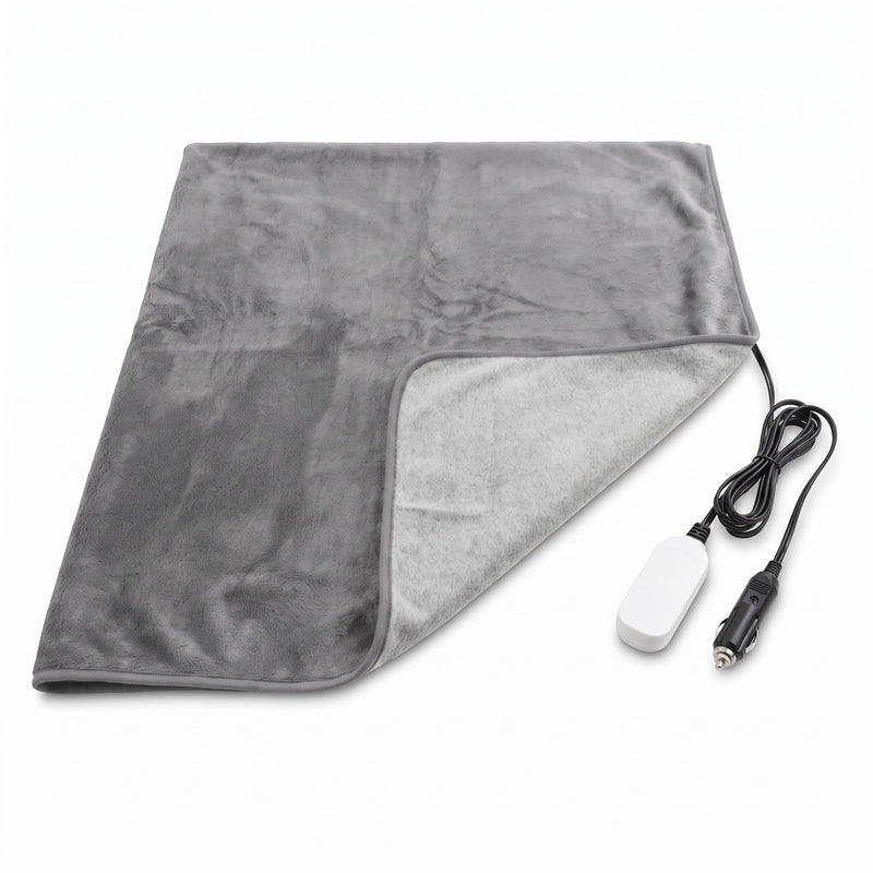 Plush Heated Car Blanket with 12V Lighter Socket Plug, 2 Sizes - product view 5 | Buffalo Gears