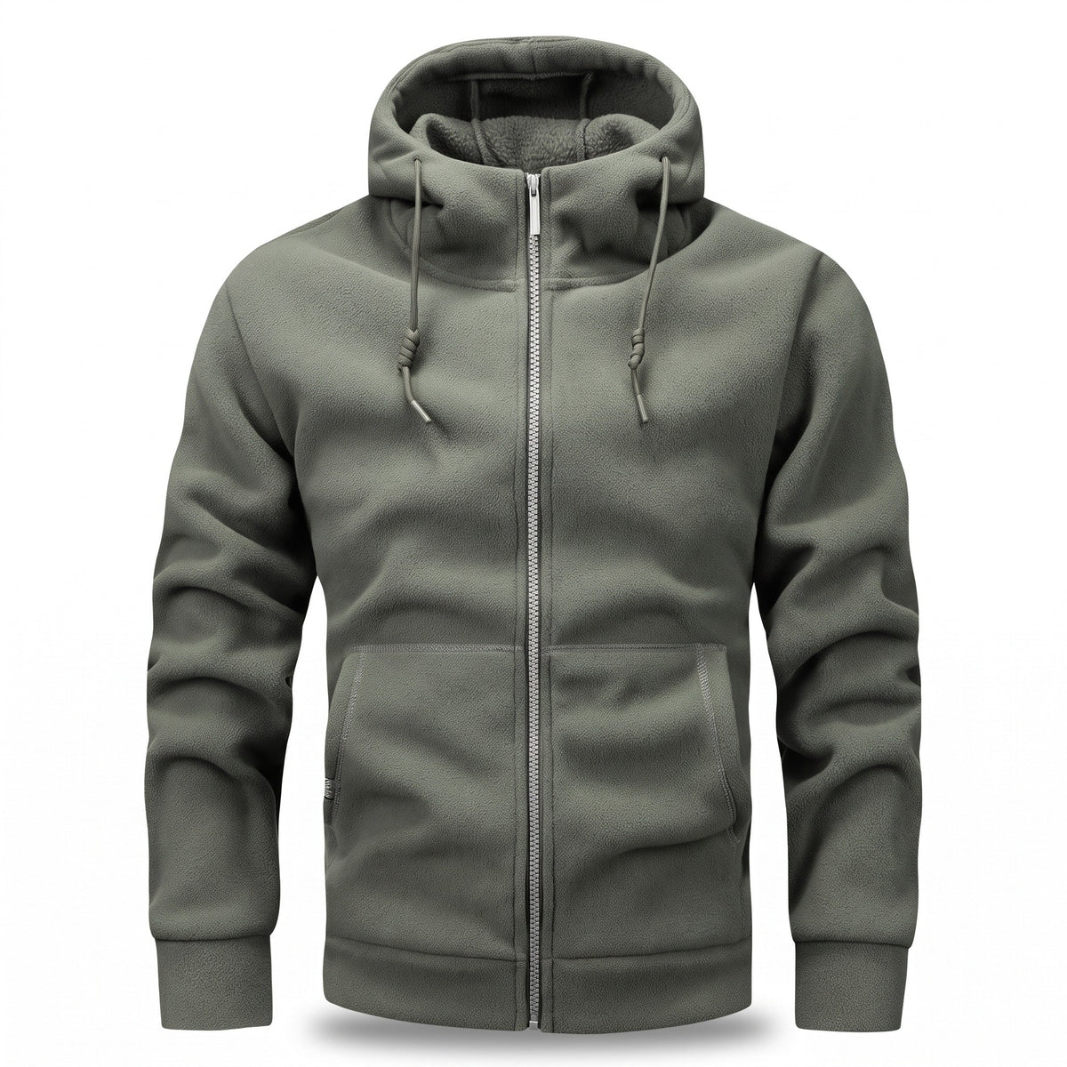 Polar Fleece Hooded Cardigan, Unisex Zip Through - product view 1 | Buffalo Gears