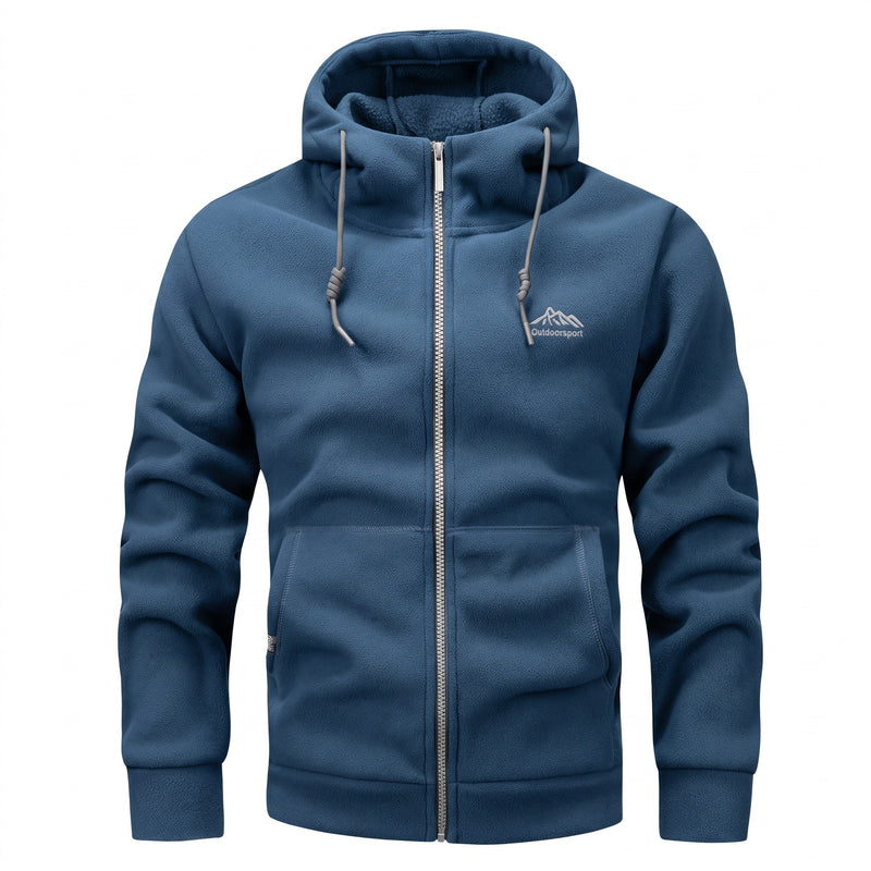 Polar Fleece Hooded Cardigan, Unisex Zip Through - product view 7 | Buffalo Gears