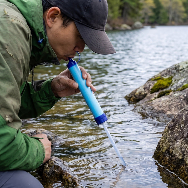 Portable Water Filter Straw for Drinking from a Stream
