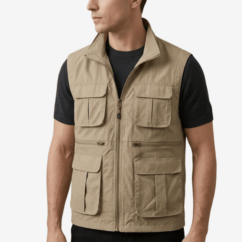 Quick-Dry Multi-Pocket Travel Gilet for the Outdoors - product view 6 | Buffalo Gears
