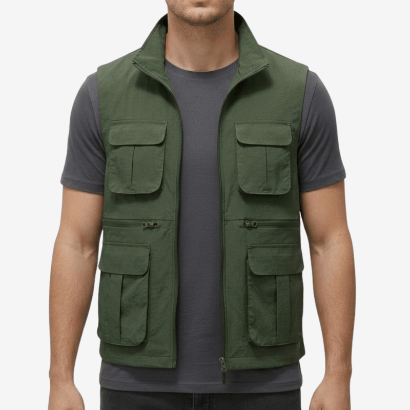 Quick-Dry Multi-Pocket Travel Gilet for the Outdoors - product view 7 | Buffalo Gears