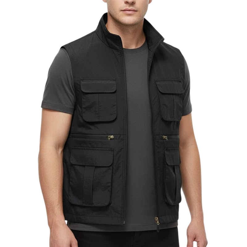 Quick-Dry Multi-Pocket Travel Gilet for the Outdoors - product view 12 | Buffalo Gears