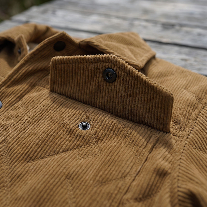 Quilted Corduroy Jacket for Men with Flap Pockets - product view 3 | Buffalo Gears