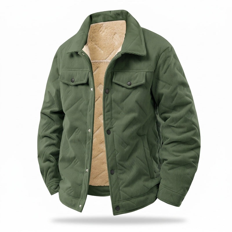 Quilted Corduroy Jacket for Men with Flap Pockets - product view 6 | Buffalo Gears