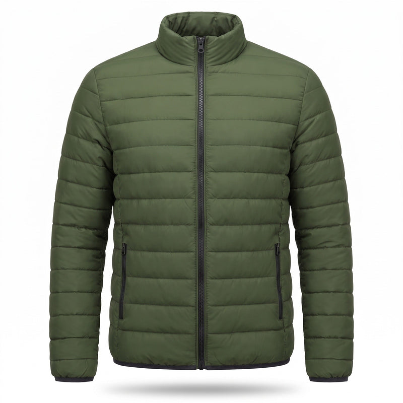 Quilted Jacket for Men with Stand Collar and Pockets - product view 8 | Buffalo Gears
