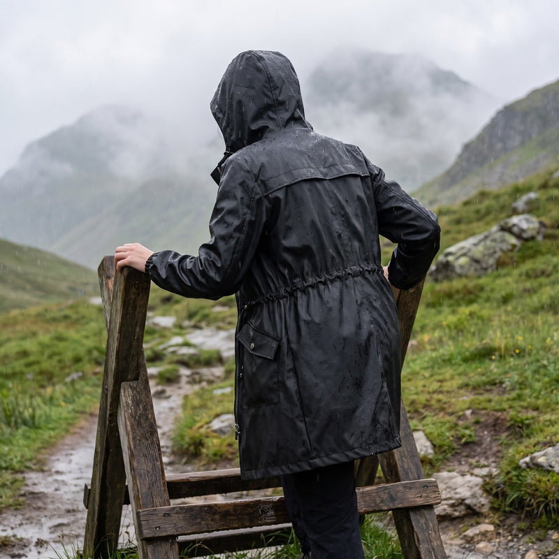 Rain and Wind Coat for Women, Mid Knee Length - product view 4 | Buffalo Gears