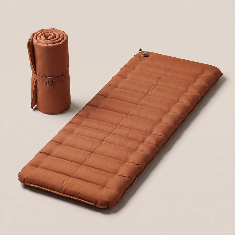 Self-Inflating Sleeping Pad Insulated Foam Camping Mat Compact - Orange | Buffalo Gears