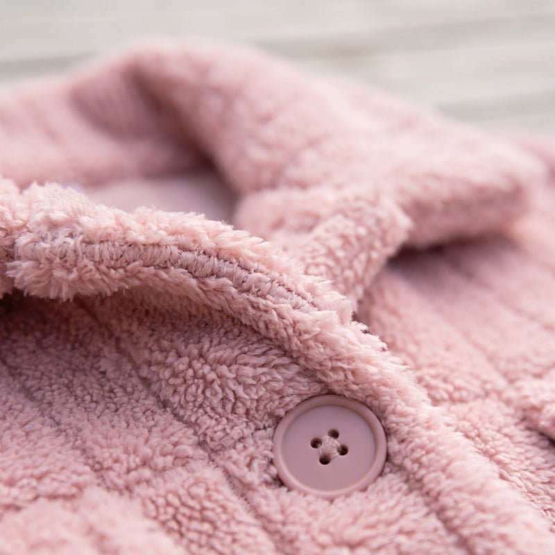 Short Plush Jacket for Women with Notch Lapel - product view 3 | Buffalo Gears