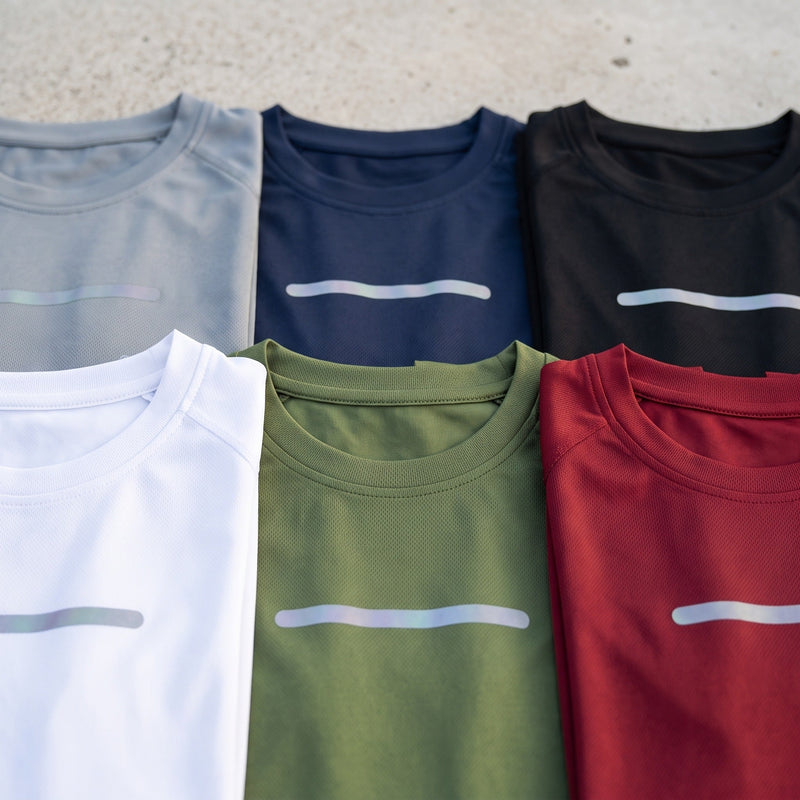 Six Pack Sport Tees with Reflective Print and Crew Neck - product view 4 | Buffalo Gears