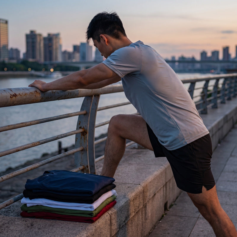 Six Pack Sport Tees with Reflective Print and Crew Neck - product view 5 | Buffalo Gears
