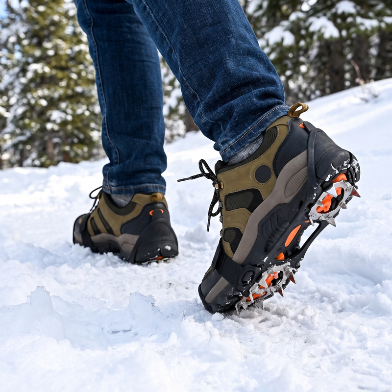 Stainless Steel Crampons for Winter Ice Traction - product view 3 | Buffalo Gears