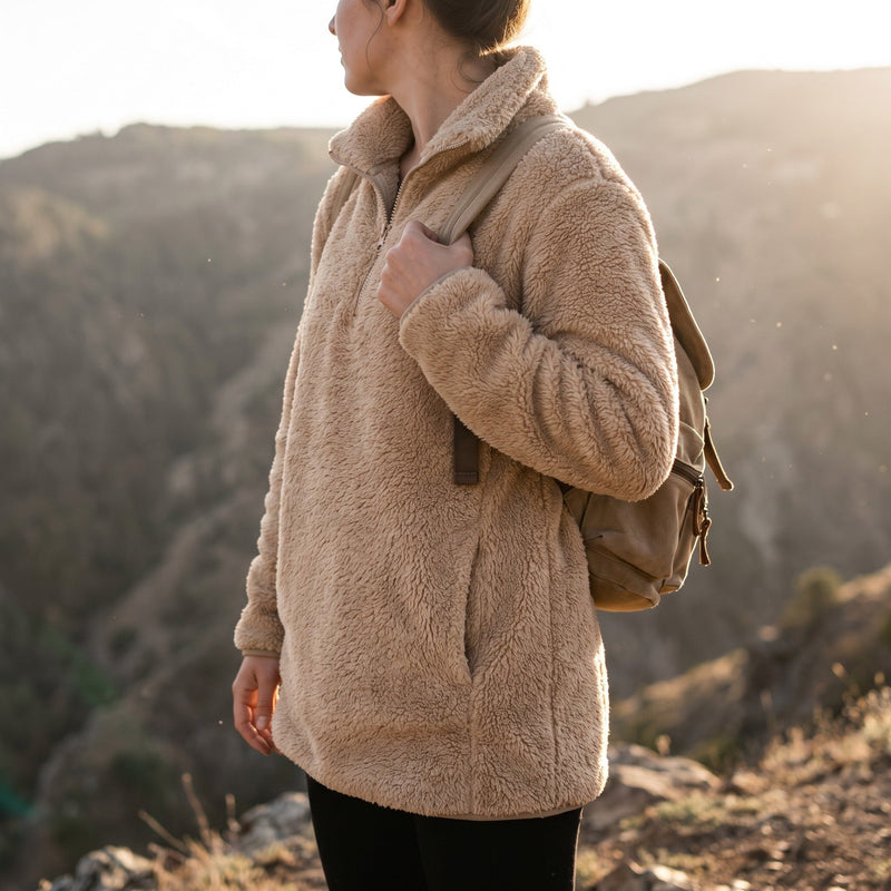 Stretch Teddy Fleece Jacket for Women, Zip Front - product view 2 | Buffalo Gears