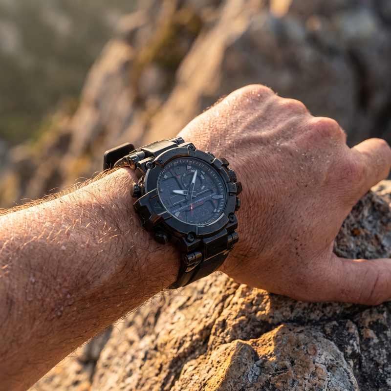 Tactical Digital Sports Watch with Moon and Tide Tracker - product view 2 | Buffalo Gears