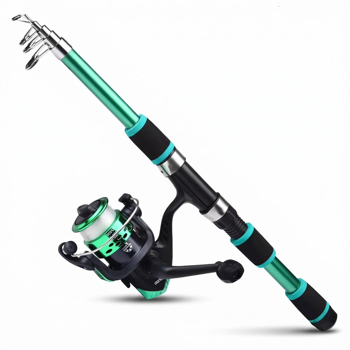 Telescopic Rod and Spinning Reel Combo with Smooth Bearings - product view 1 | Buffalo Gears