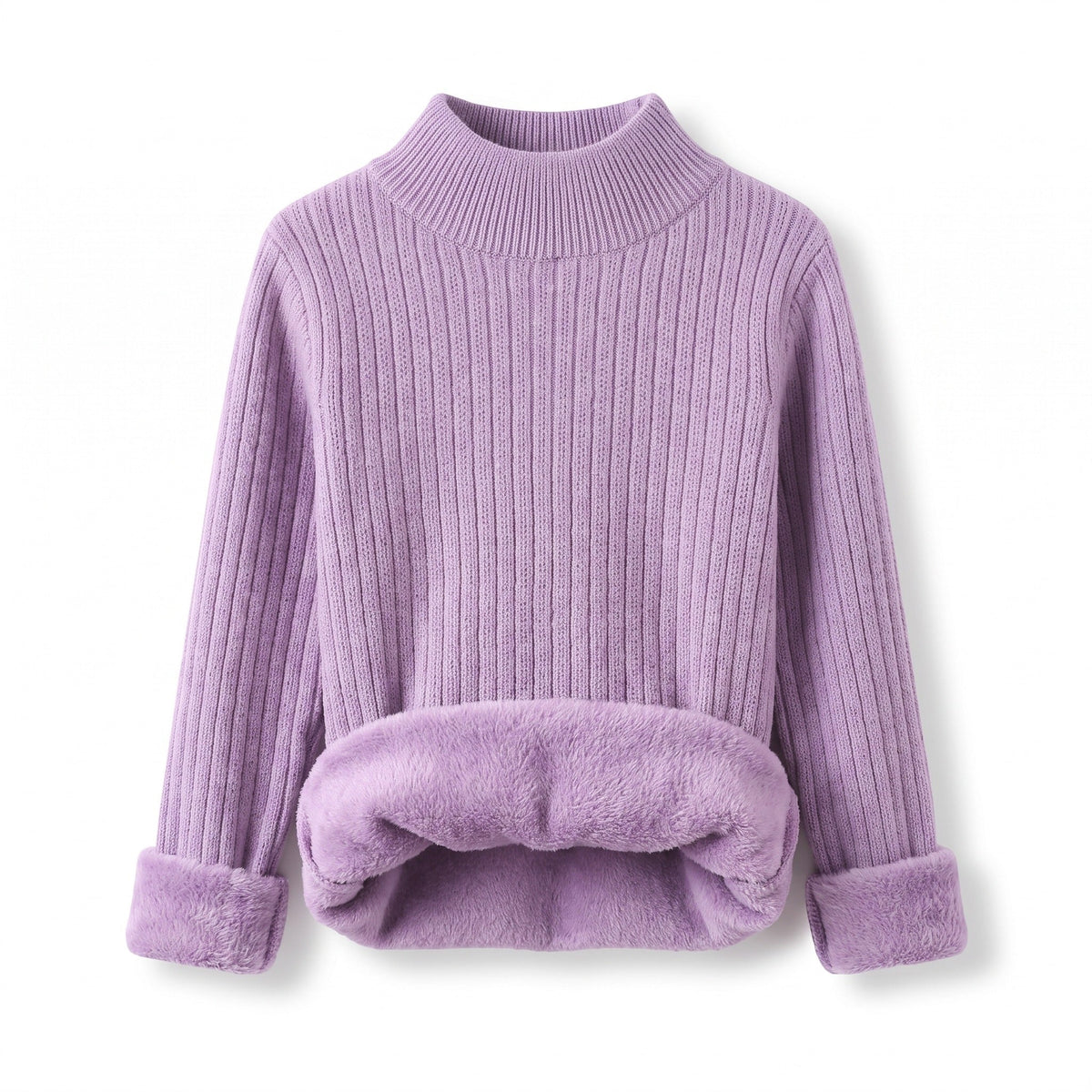 Thick Fleece Jumper for Women, Seamless Mock Neck - product view 1 | Buffalo Gears